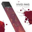 Red Geometric V2 - Premium Decal Protective Skin-Wrap Sticker compatible with the Juul Labs vaping device