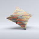 Red Green and Black Abstract Traditional Camouflage ink-Fuzed Decorative Throw Pillow