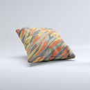 Red Green and Black Abstract Traditional Camouflage ink-Fuzed Decorative Throw Pillow