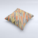Red Green and Black Abstract Traditional Camouflage ink-Fuzed Decorative Throw Pillow