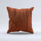 Red Mahogany Wood Ink-Fuzed Decorative Throw Pillow