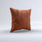 Red Mahogany Wood Ink-Fuzed Decorative Throw Pillow