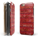 Red Multi Watercolor Chevron iPhone 6/6s or 6/6s Plus 2-Piece Hybrid INK-Fuzed Case