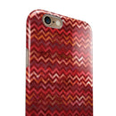 Red Multi Watercolor Chevron iPhone 6/6s or 6/6s Plus 2-Piece Hybrid INK-Fuzed Case