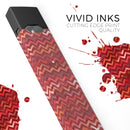 Red Multi Watercolor Chevron - Premium Decal Protective Skin-Wrap Sticker compatible with the Juul Labs vaping device