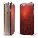 Red Orange Geometric V13 iPhone 6/6s or 6/6s Plus 2-Piece Hybrid INK-Fuzed Case