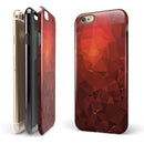 Red Orange Geometric V13 iPhone 6/6s or 6/6s Plus 2-Piece Hybrid INK-Fuzed Case