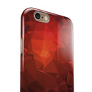 Red Orange Geometric V13 iPhone 6/6s or 6/6s Plus 2-Piece Hybrid INK-Fuzed Case