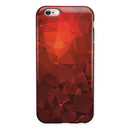 Red Orange Geometric V13 iPhone 6/6s or 6/6s Plus 2-Piece Hybrid INK-Fuzed Case