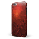 Red Orange Geometric V13 iPhone 6/6s or 6/6s Plus 2-Piece Hybrid INK-Fuzed Case