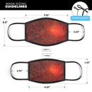 Red Orange Geometric V13 - Made in USA Mouth Cover Unisex Anti-Dust Cotton Blend Reusable & Washable Face Mask with Adjustable Sizing for Adult or Child
