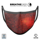 Red Orange Geometric V13 - Made in USA Mouth Cover Unisex Anti-Dust Cotton Blend Reusable & Washable Face Mask with Adjustable Sizing for Adult or Child