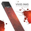 Red Orange Geometric V13 - Premium Decal Protective Skin-Wrap Sticker compatible with the Juul Labs vaping device