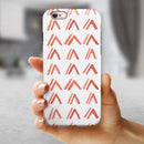 Red Orange Watercolor Pattern iPhone 6/6s or 6/6s Plus 2-Piece Hybrid INK-Fuzed Case