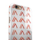 Red Orange Watercolor Pattern iPhone 6/6s or 6/6s Plus 2-Piece Hybrid INK-Fuzed Case