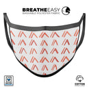 Red Orange Watercolor Pattern  - Made in USA Mouth Cover Unisex Anti-Dust Cotton Blend Reusable & Washable Face Mask with Adjustable Sizing for Adult or Child
