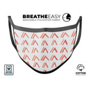 Red Orange Watercolor Pattern  - Made in USA Mouth Cover Unisex Anti-Dust Cotton Blend Reusable & Washable Face Mask with Adjustable Sizing for Adult or Child