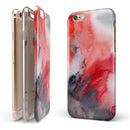 Red Pink 3 Absorbed Watercolor Texture iPhone 6/6s or 6/6s Plus 2-Piece Hybrid INK-Fuzed Case