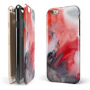 Red Pink 3 Absorbed Watercolor Texture iPhone 6/6s or 6/6s Plus 2-Piece Hybrid INK-Fuzed Case