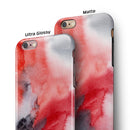 Red Pink 3 Absorbed Watercolor Texture iPhone 6/6s or 6/6s Plus 2-Piece Hybrid INK-Fuzed Case