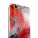 Red Pink 3 Absorbed Watercolor Texture iPhone 6/6s or 6/6s Plus 2-Piece Hybrid INK-Fuzed Case