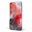 Red Pink 3 Absorbed Watercolor Texture iPhone 6/6s or 6/6s Plus 2-Piece Hybrid INK-Fuzed Case