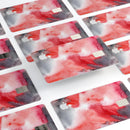 Red Pink 3 Absorbed Watercolor Texture - Premium Protective Decal Skin-Kit for the Apple Credit Card
