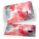 Red Pink 3 Absorbed Watercolor Texture - Premium Protective Decal Skin-Kit for the Apple Credit Card