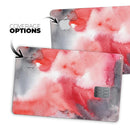 Red Pink 3 Absorbed Watercolor Texture - Premium Protective Decal Skin-Kit for the Apple Credit Card