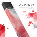 Red Pink 3 Absorbed Watercolor Texture - Premium Decal Protective Skin-Wrap Sticker compatible with the Juul Labs vaping device