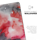 Red Pink 3 Absorbed Watercolor Texture - Full Body Skin Decal for the Apple iPad Pro 12.9", 11", 10.5", 9.7", Air or Mini (All Models Available)