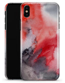 Red Pink 3 Absorbed Watercolor Texture - iPhone X Clipit Case