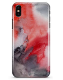 Red Pink 3 Absorbed Watercolor Texture - iPhone X Clipit Case