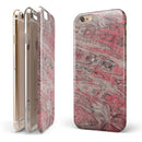 Red Slate Marble Surface V40 iPhone 6/6s or 6/6s Plus 2-Piece Hybrid INK-Fuzed Case