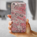 Red Slate Marble Surface V40 iPhone 6/6s or 6/6s Plus 2-Piece Hybrid INK-Fuzed Case