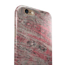 Red Slate Marble Surface V40 iPhone 6/6s or 6/6s Plus 2-Piece Hybrid INK-Fuzed Case
