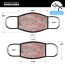 Red Slate Marble Surface V40 - Made in USA Mouth Cover Unisex Anti-Dust Cotton Blend Reusable & Washable Face Mask with Adjustable Sizing for Adult or Child