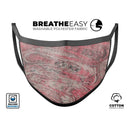 Red Slate Marble Surface V40 - Made in USA Mouth Cover Unisex Anti-Dust Cotton Blend Reusable & Washable Face Mask with Adjustable Sizing for Adult or Child