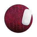 Red Snake Skin Pattern V4// WaterProof Rubber Foam Backed Anti-Slip Mouse Pad for Home Work Office or Gaming Computer Desk