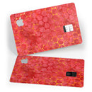Red Sorted Large Watercolor Polka Dots - Premium Protective Decal Skin-Kit for the Apple Credit Card