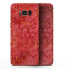 Red Sorted Large Watercolor Polka Dots - Samsung Galaxy S8 Full-Body Skin Kit