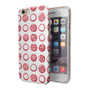Red Striped Polka Dots iPhone 6/6s or 6/6s Plus 2-Piece Hybrid INK-Fuzed Case