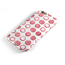 Red Striped Polka Dots iPhone 6/6s or 6/6s Plus 2-Piece Hybrid INK-Fuzed Case