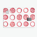 Red Striped Polka Dots - Premium Protective Decal Skin-Kit for the Apple Credit Card