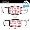 Red Striped Polka Dots - Made in USA Mouth Cover Unisex Anti-Dust Cotton Blend Reusable & Washable Face Mask with Adjustable Sizing for Adult or Child