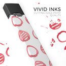 Red Striped Polka Dots - Premium Decal Protective Skin-Wrap Sticker compatible with the Juul Labs vaping device