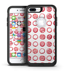 Red Striped Polka Dots - iPhone 7 or 7 Plus Commuter Case Skin Kit