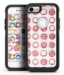 Red Striped Polka Dots - iPhone 7 or 8 OtterBox Case & Skin Kits