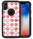 Red Striped Polka Dots - iPhone X OtterBox Case & Skin Kits
