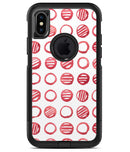 Red Striped Polka Dots - iPhone X OtterBox Case & Skin Kits